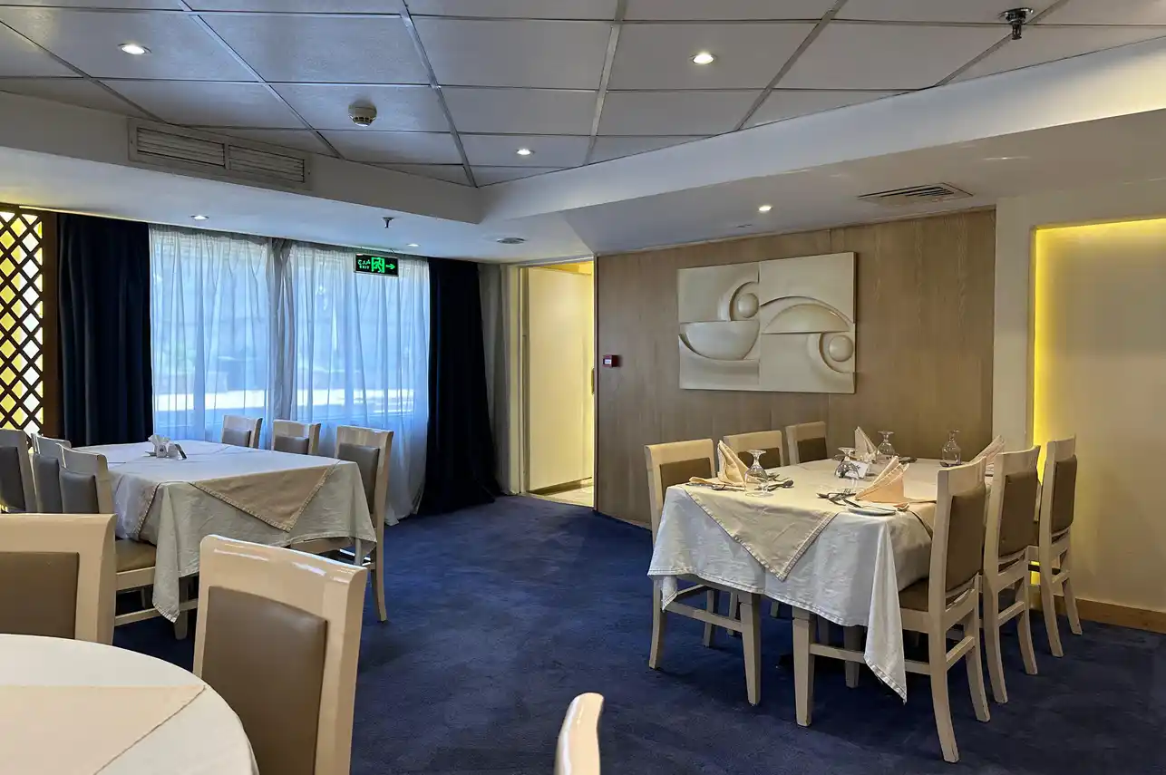 Restaurant aboard the MS Nile Crown I Nile Cruise Nile cruise
